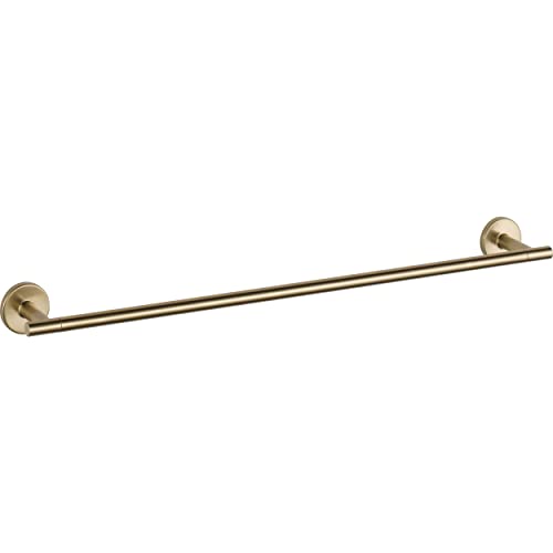 Champagne bronze towel bar with circular wall-mounted end caps, approximately 24 inches long.