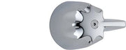 Chrome handle kit with large blade attachment point and dome-shaped grip for commercial monitor applications.