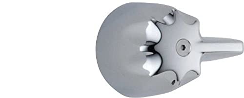 Chrome handle kit with large blade attachment point and dome-shaped grip for commercial monitor applications.