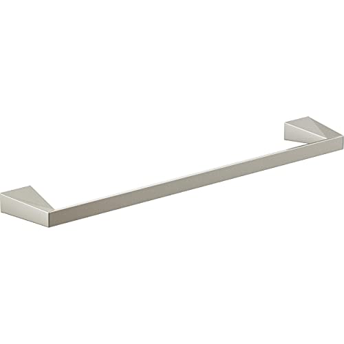 Chrome towel bar with angled mounting brackets on each end, approximately 18 inches in length.