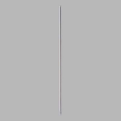 Chrome lift rod with straight cylindrical design and thin profile for bathroom sink drain assembly.