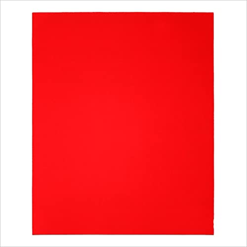 Red rectangular sanding sheet with medium grit surface.