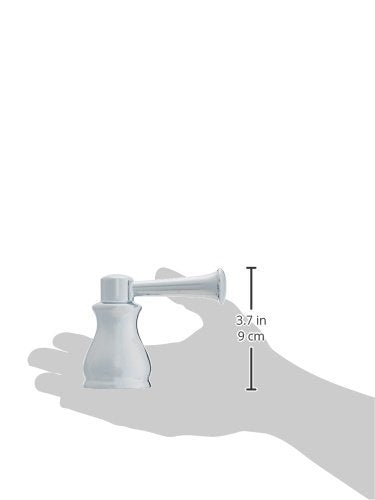 Chrome metal lever handle set for Roman tub with curved spout, 3.7 inches tall.