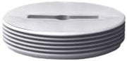Sioux Chief pipe insulation sleeve with gray and white striped foam rings stacked together.