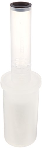 Clear plastic cylindrical replacement filter cartridge with black chrome top cap.