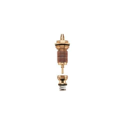 Grohe 47019000 thermostatic cartridge with brass body and threaded copper cylinder shown disassembled.