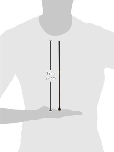 Delta Lahara lift rod and finial in dark bronze finish, 12 inches tall, displayed against torso for scale.