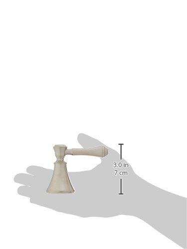 Stainless steel deck mount faucet handle with conical base and lever arm, shown at 3.0 inches height.