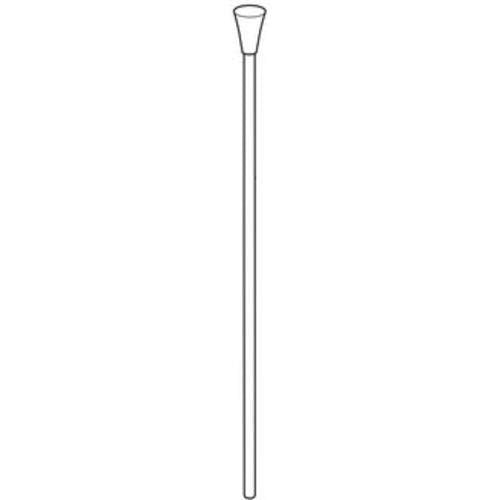 Stainless steel lift rod and finial with tapered top, vertical orientation.