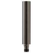 Black Onyx cylindrical shower column extension with threaded male connection at base.