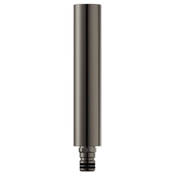 Black Onyx cylindrical shower column extension with threaded male connection at base.