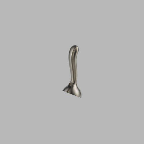 Stainless steel lever handle with curved design and wide base mounting plate.