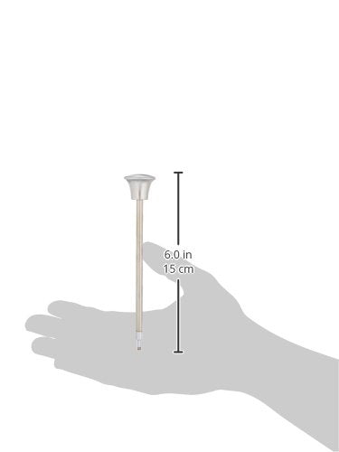 Stainless steel lift rod and finial for Roman tub diverter, 6.0 inches tall.