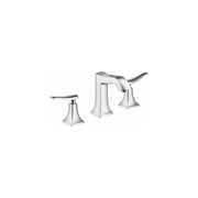 hansgrohe 31073001 Metric C Widespread Faucet 100 with Pop-Up Drain in Chrome Finish