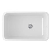 Rohl Allia 32" Fireclay Single Bowl Undermount Kitchen Sink in White - 6307-00