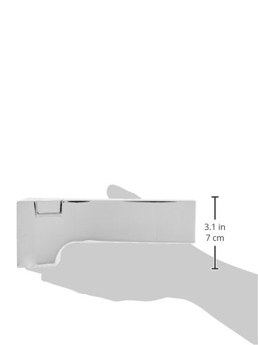 Chrome tub spout with pull-up diverter and wall mounting bracket, 3.1 inches tall.