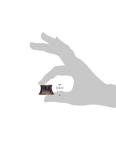 Oil rubbed bronze faucet aerator with 0.8 inch diameter shown in hand for scale.