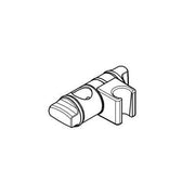 Oil-rubbed bronze shower rail glide element with cylindrical housing and mounting bracket.