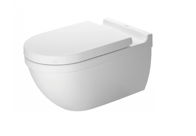 Duravit Starck 3 0.8/1.6 GPF Dual Flush Wall Mounted Elongated Toilet - White