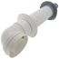 Rinnai horizontal termination kit with elbow connector and white PVC piping components.