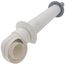 Rinnai white plastic and metal horizontal vent termination kit with elbow connector and circular wall flange.