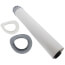Rinnai 2/4" condensing wall termination pipe with 21" length and two white wall plates.