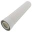 White cylindrical condensing vent pipe with metal end fittings, approximately 19.5 inches long.