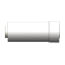 Gray metal condensing vent pipe extension, cylindrical with coupling ends.