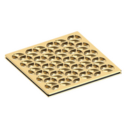 Newport Brass 4 inch Square Circular Design Shower Drain Grid