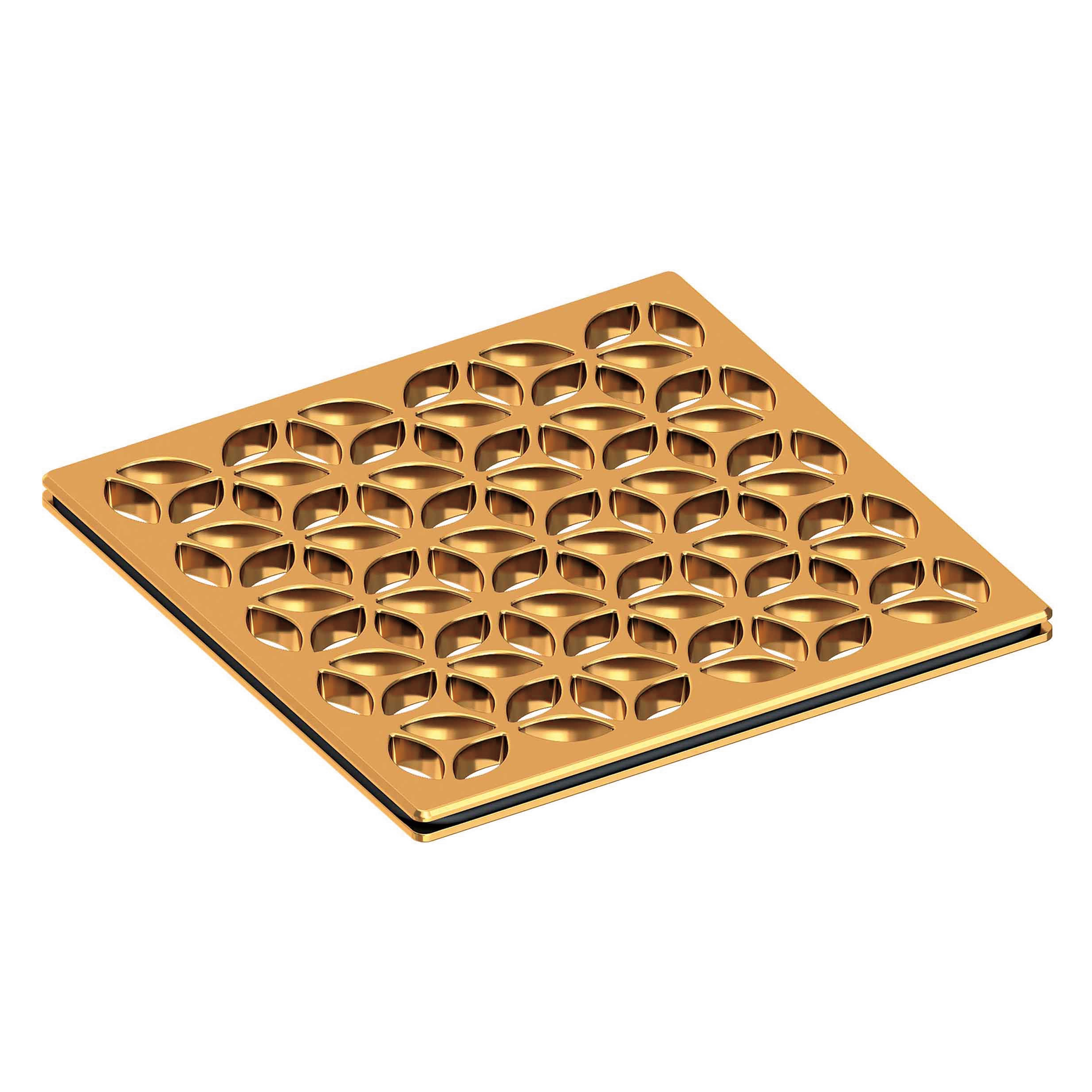 Newport Brass 4 inch Square Circular Design Shower Drain Grid