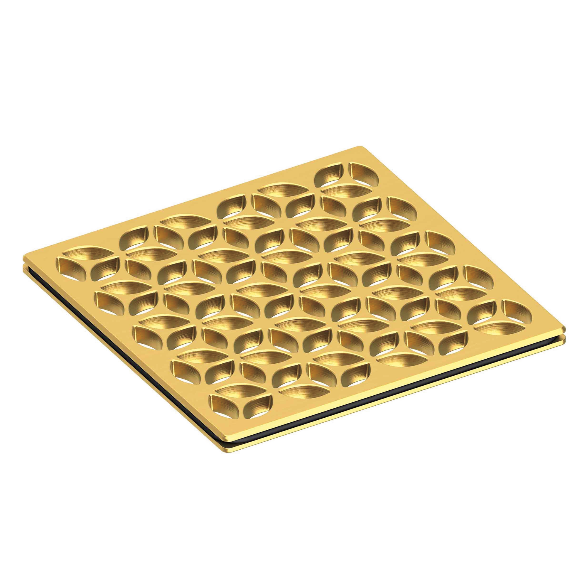 Newport Brass 4 inch Square Circular Design Shower Drain Grid