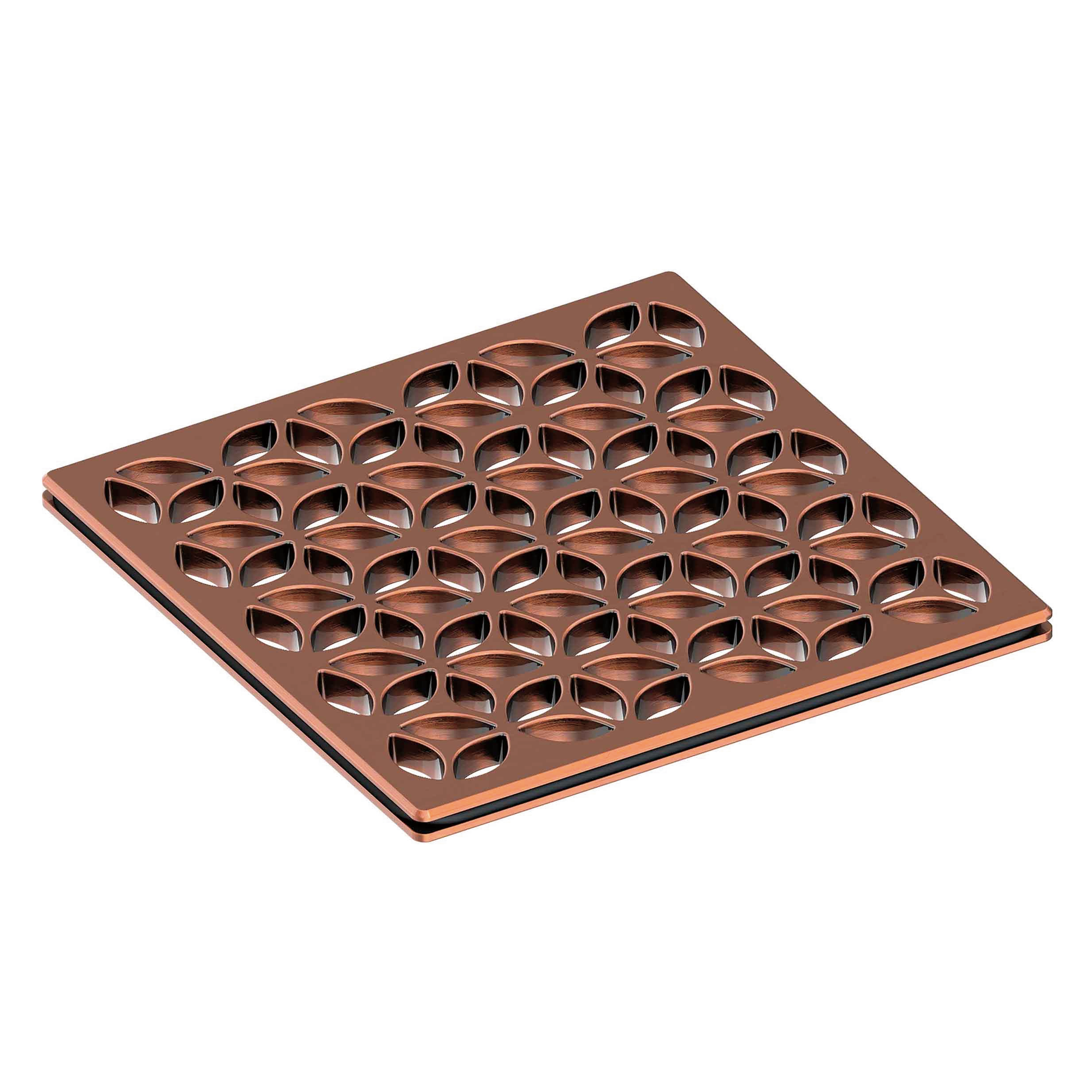 Newport Brass 4 inch Square Circular Design Shower Drain Grid