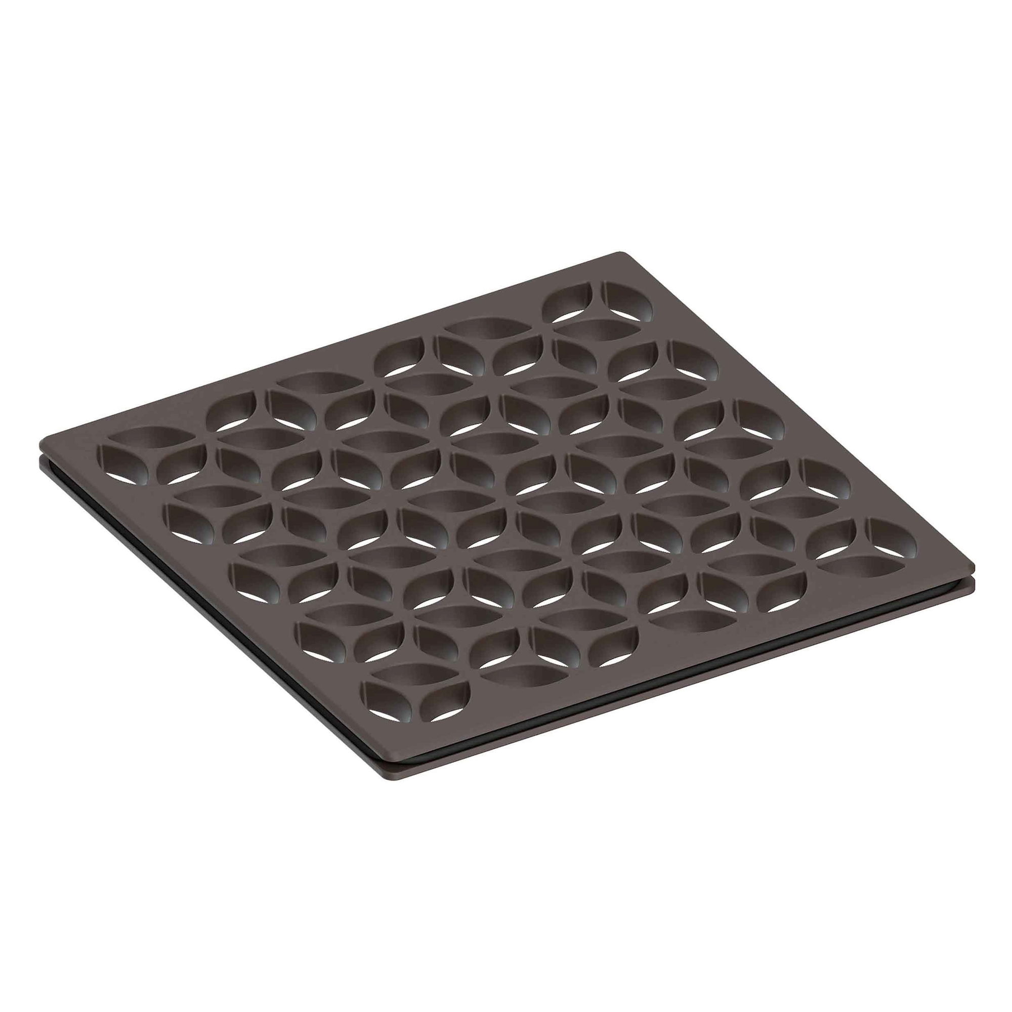 Newport Brass 4 inch Square Circular Design Shower Drain Grid