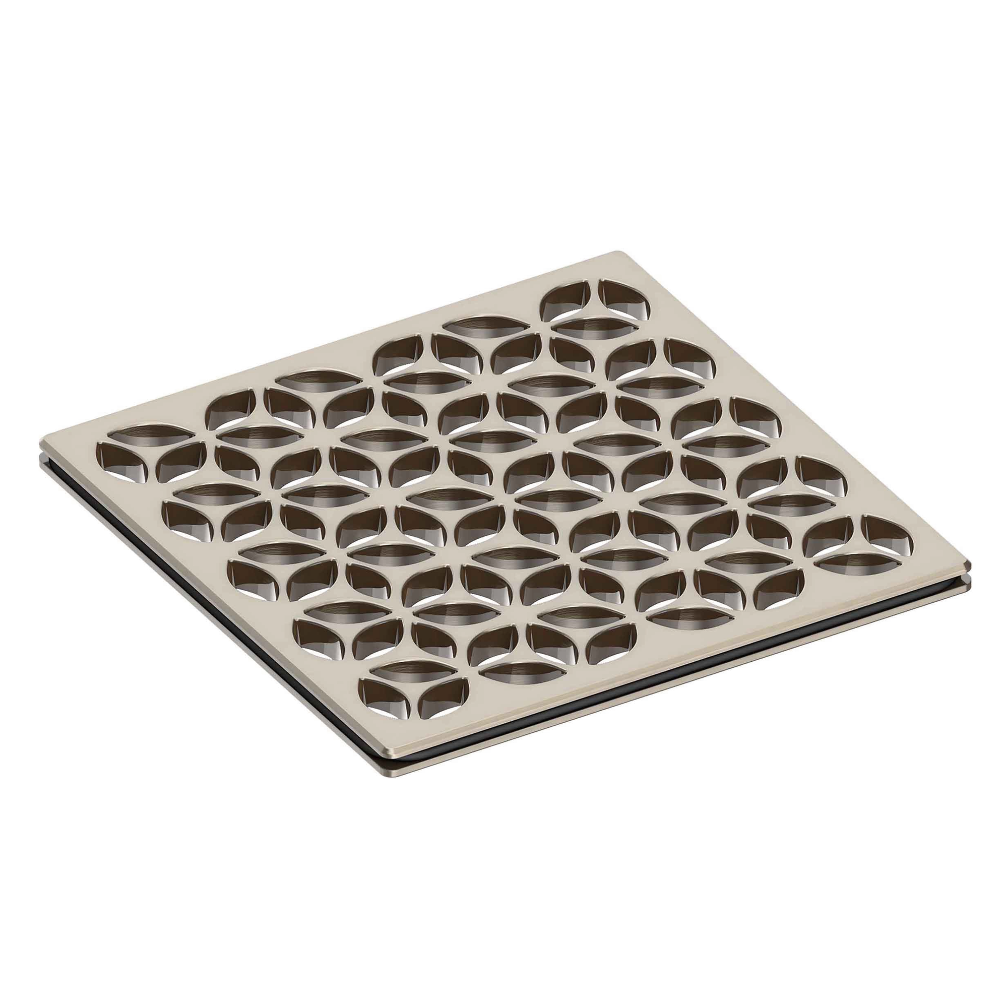 Newport Brass 4 inch Square Circular Design Shower Drain Grid