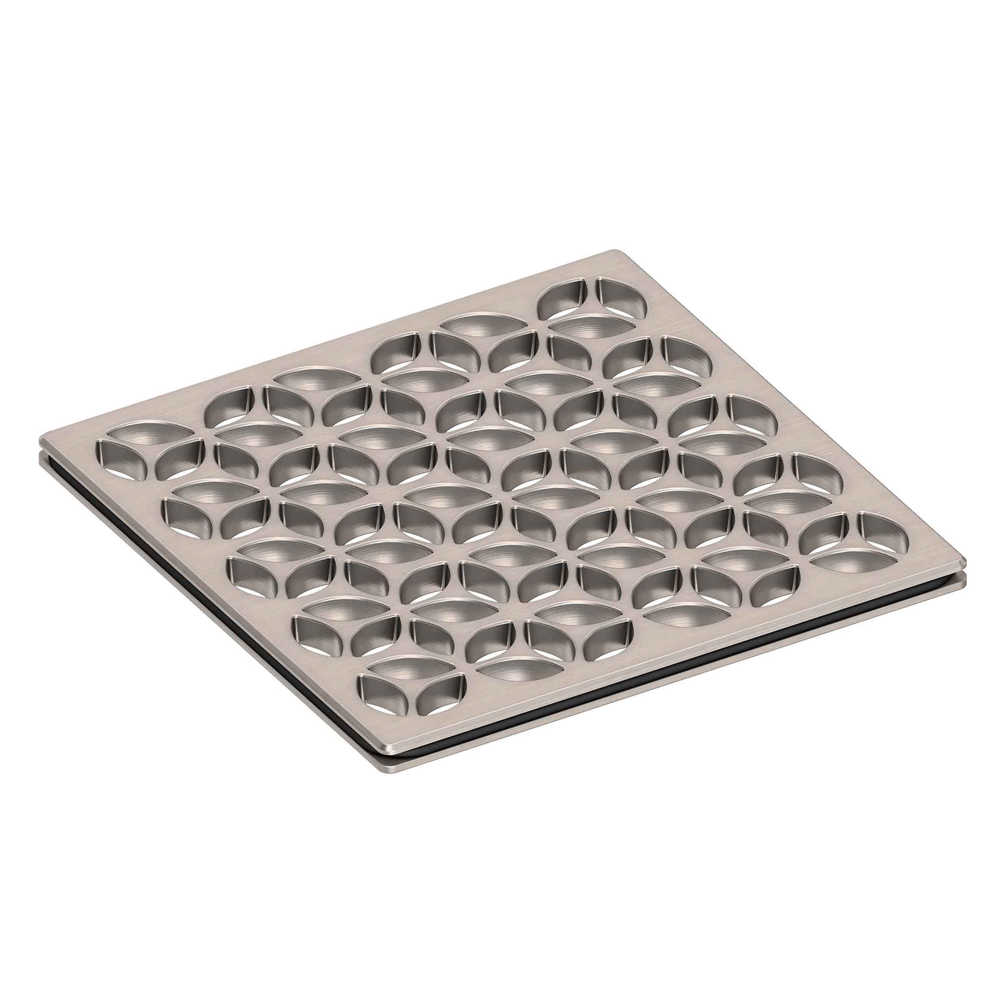 Newport Brass 4 inch Square Circular Design Shower Drain Grid