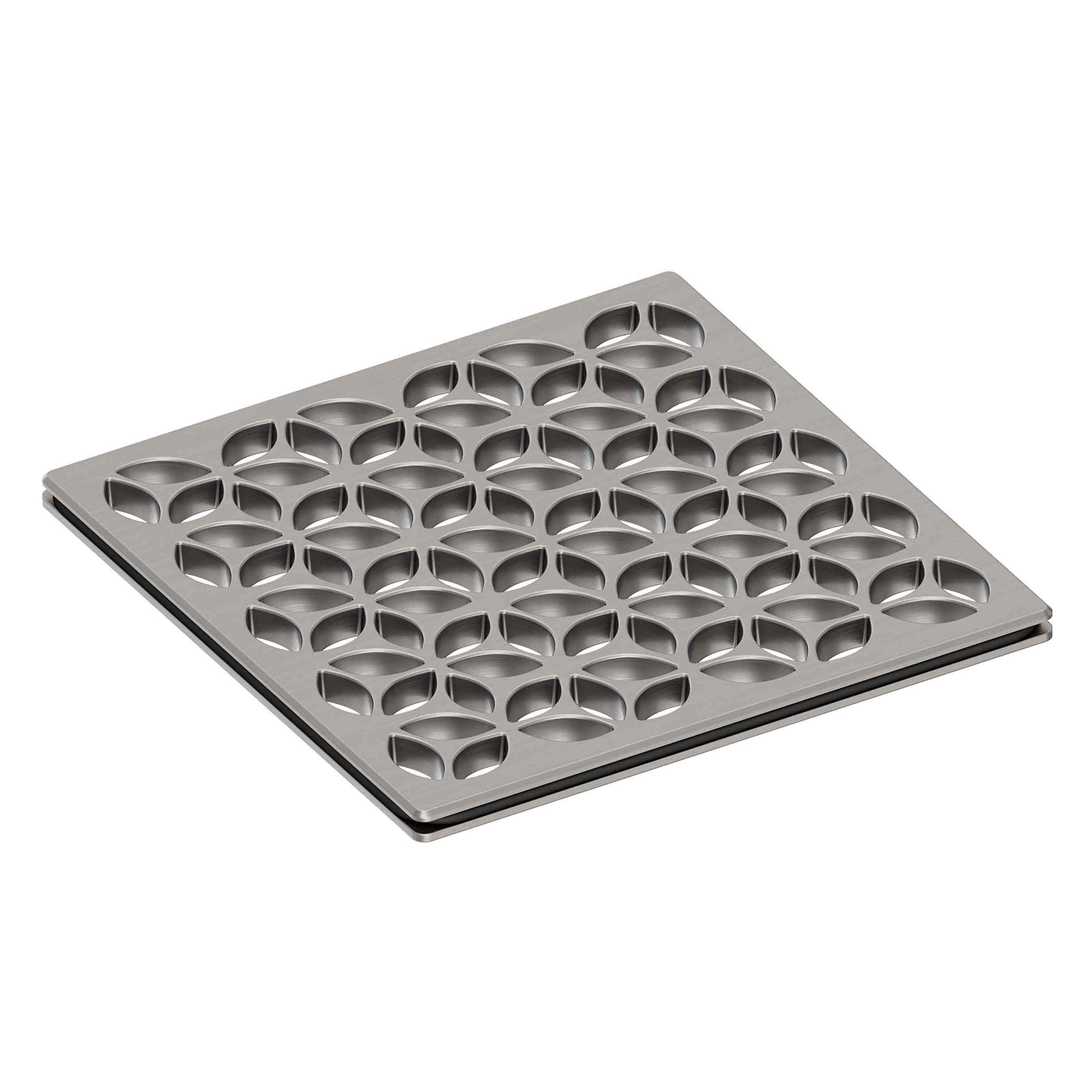 Newport Brass 4 inch Square Circular Design Shower Drain Grid