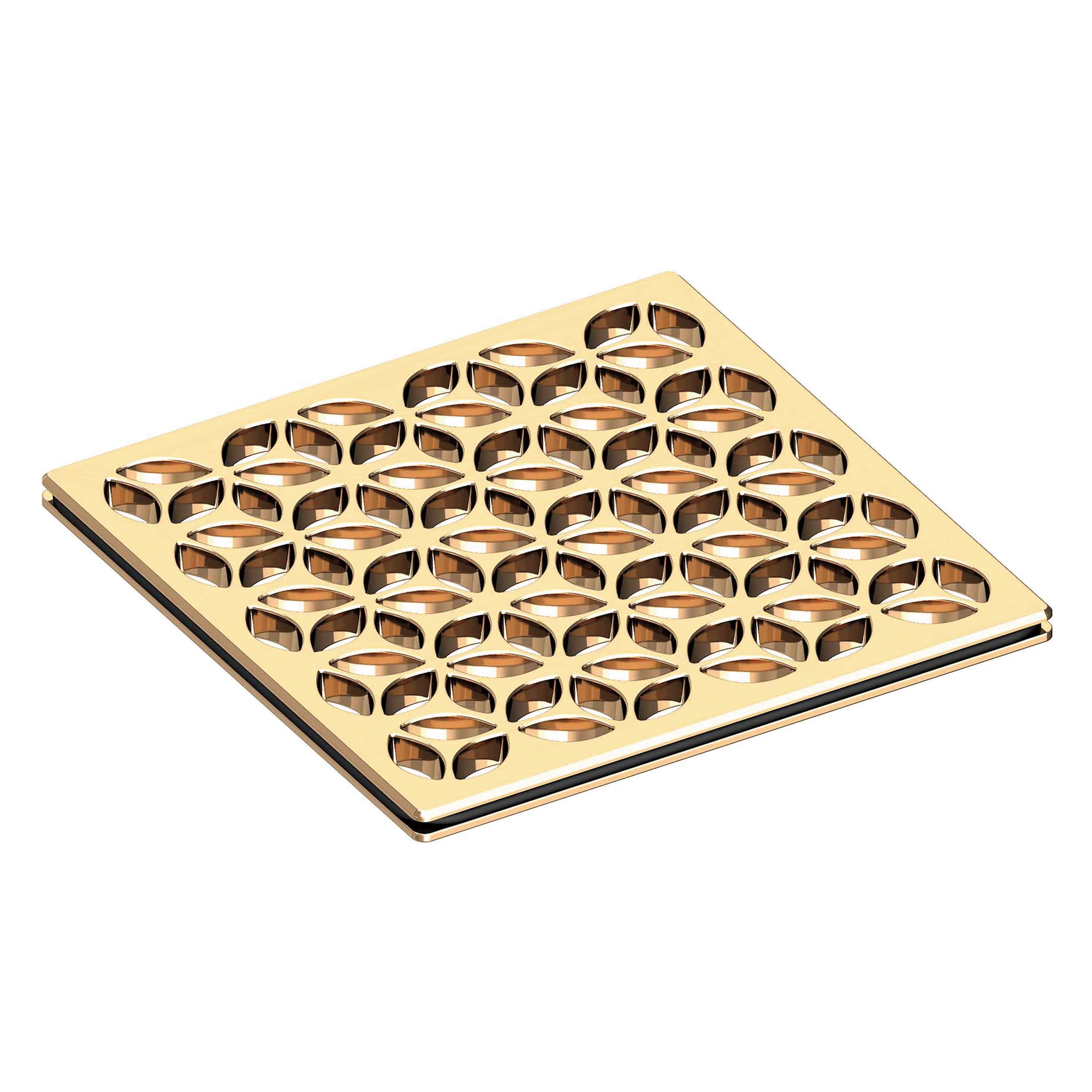 Newport Brass 4 inch Square Circular Design Shower Drain Grid