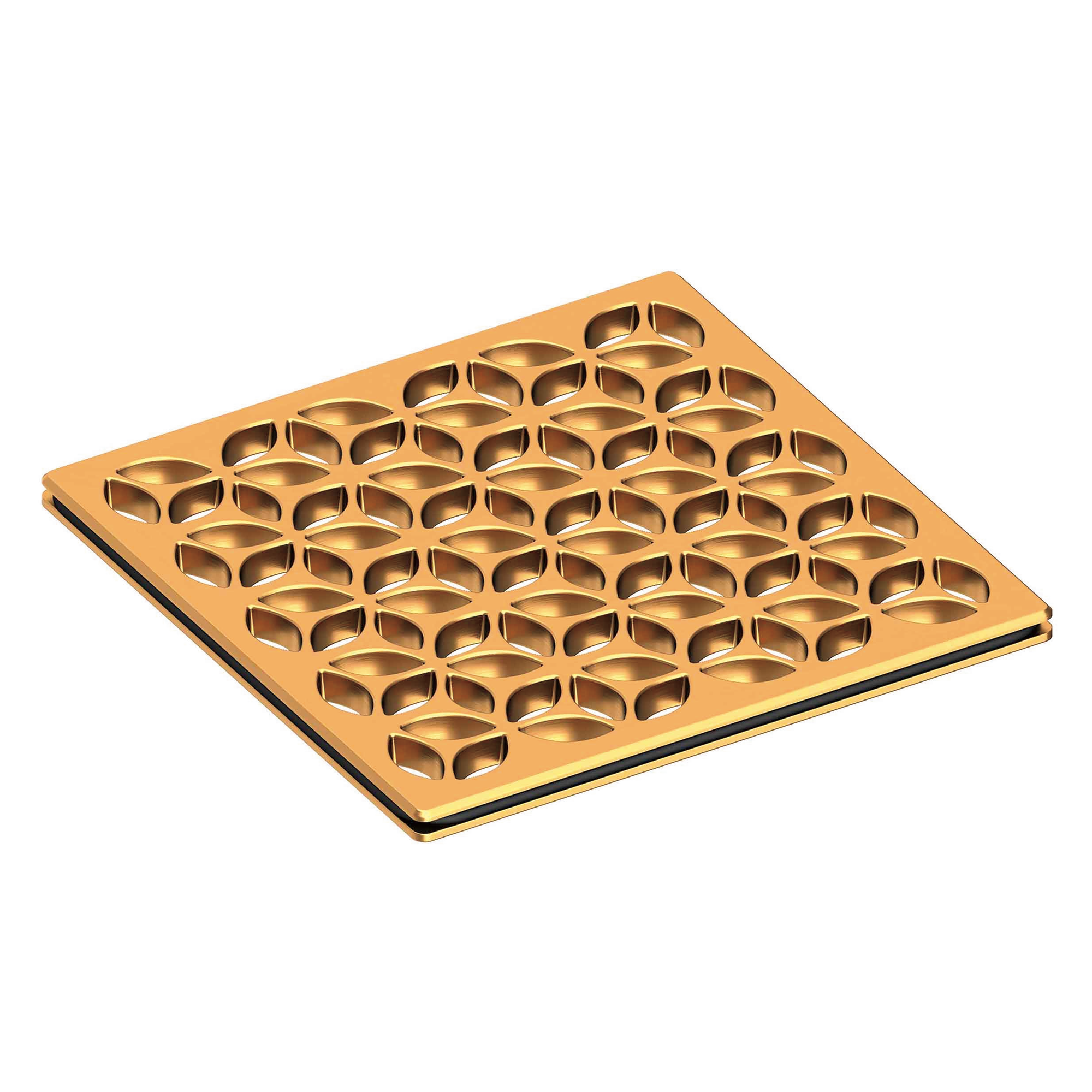 Newport Brass 4 inch Square Circular Design Shower Drain Grid