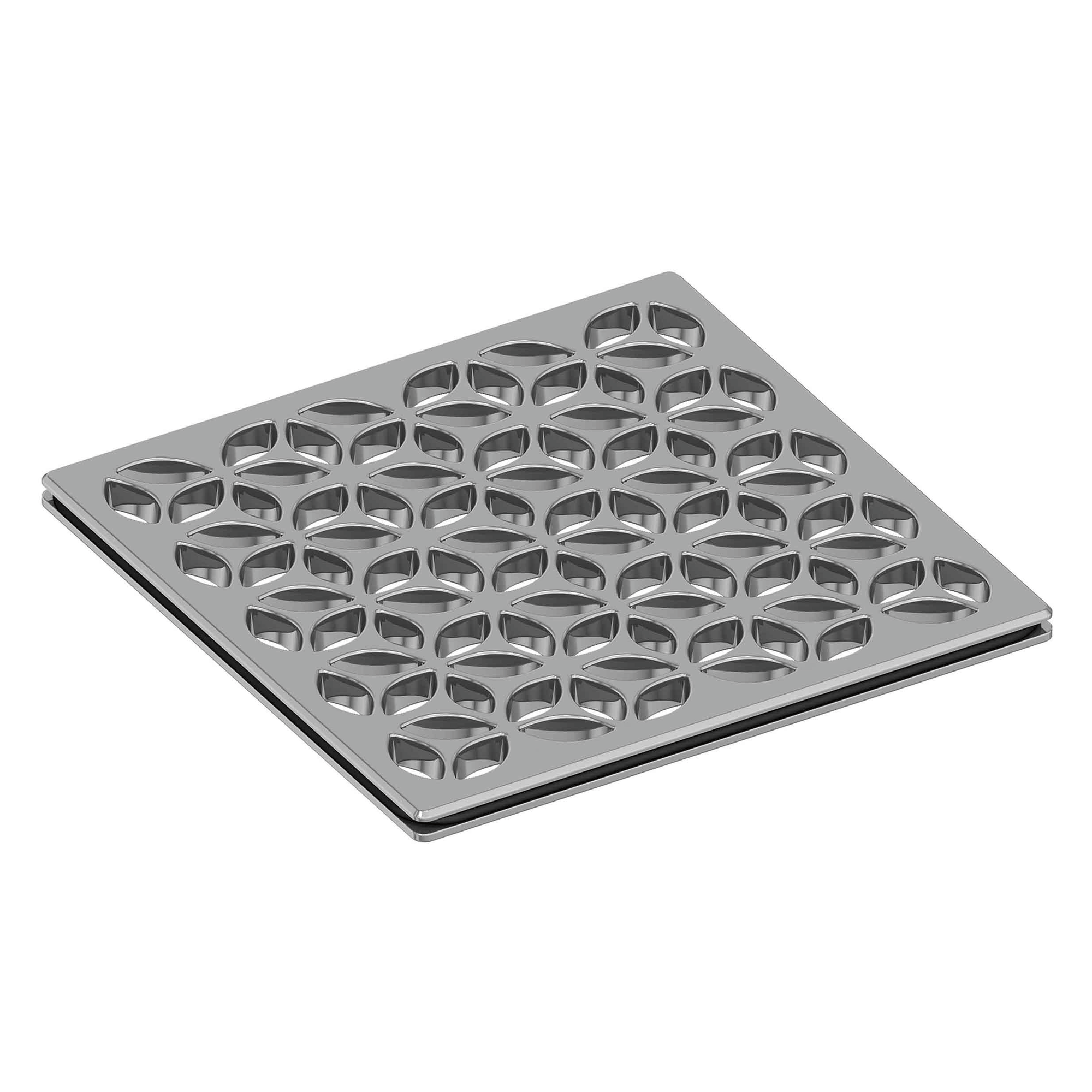 Newport Brass 4 inch Square Circular Design Shower Drain Grid