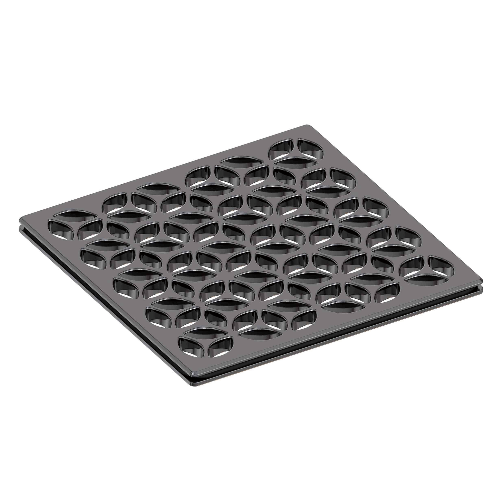 Newport Brass 4 inch Square Circular Design Shower Drain Grid