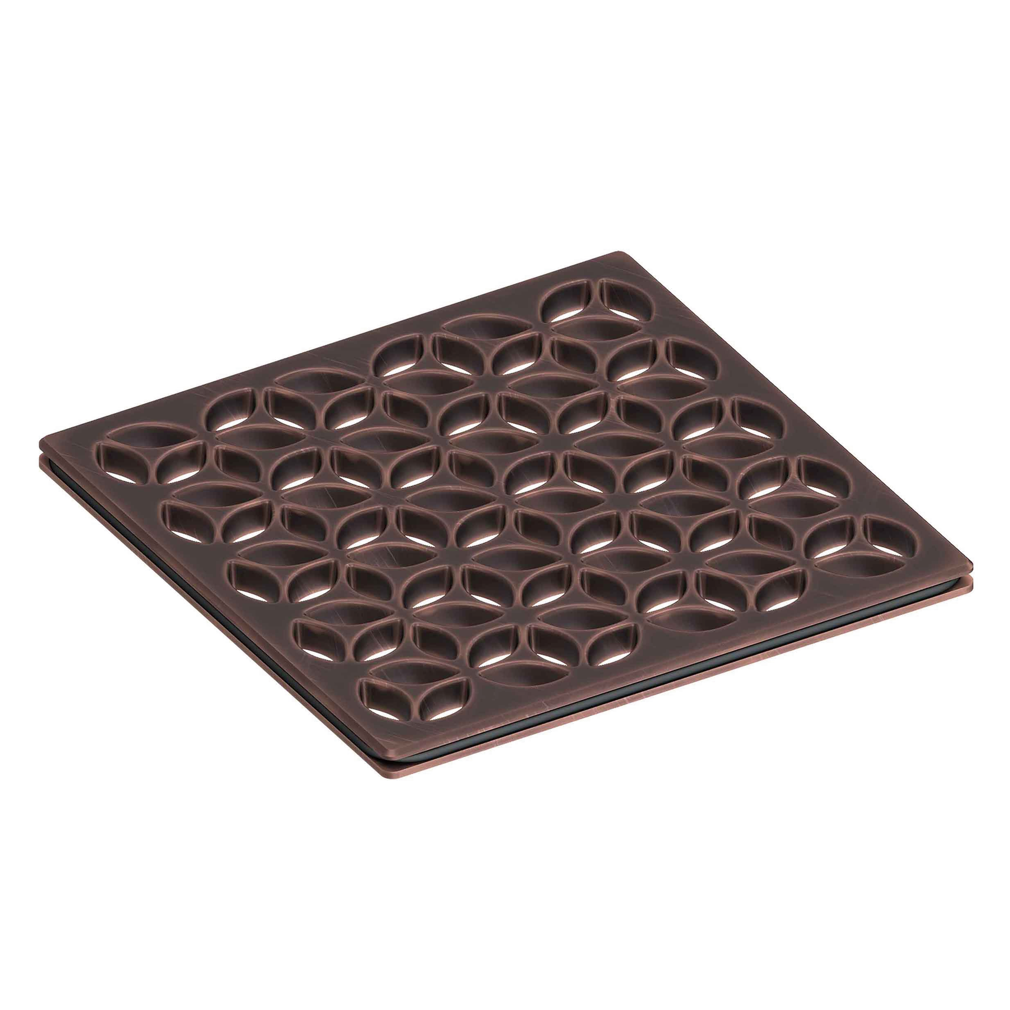 Newport Brass 4 inch Square Circular Design Shower Drain Grid