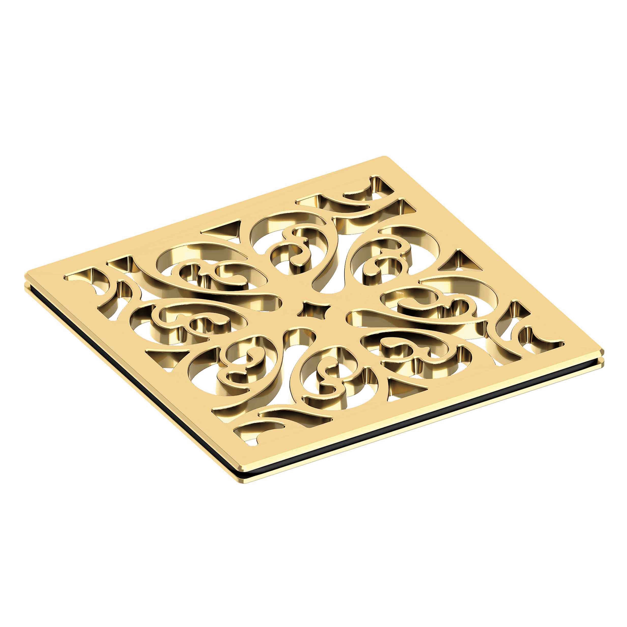 Newport Brass 4 inch Square Floral Design Shower Drain