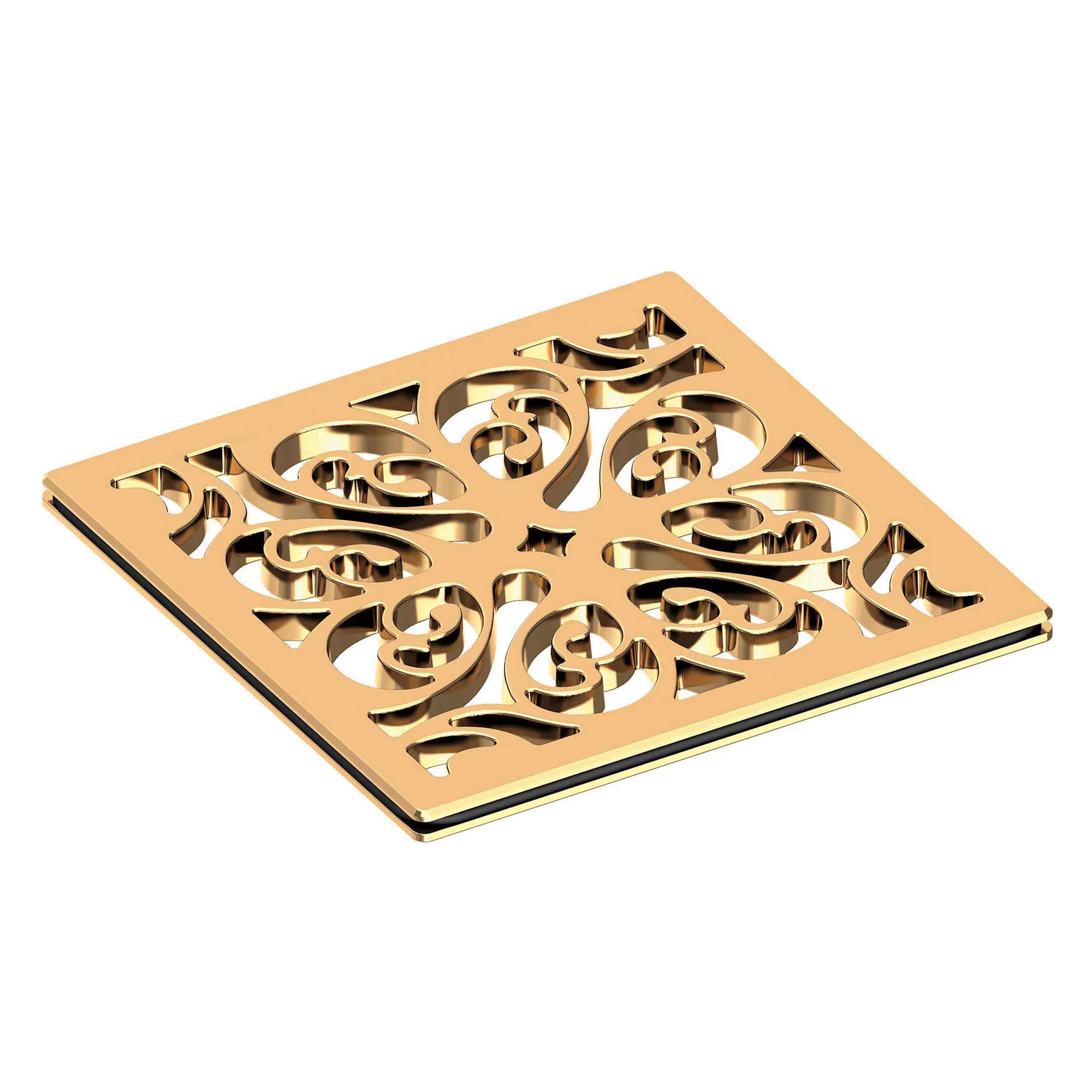 Newport Brass 4 inch Square Floral Design Shower Drain