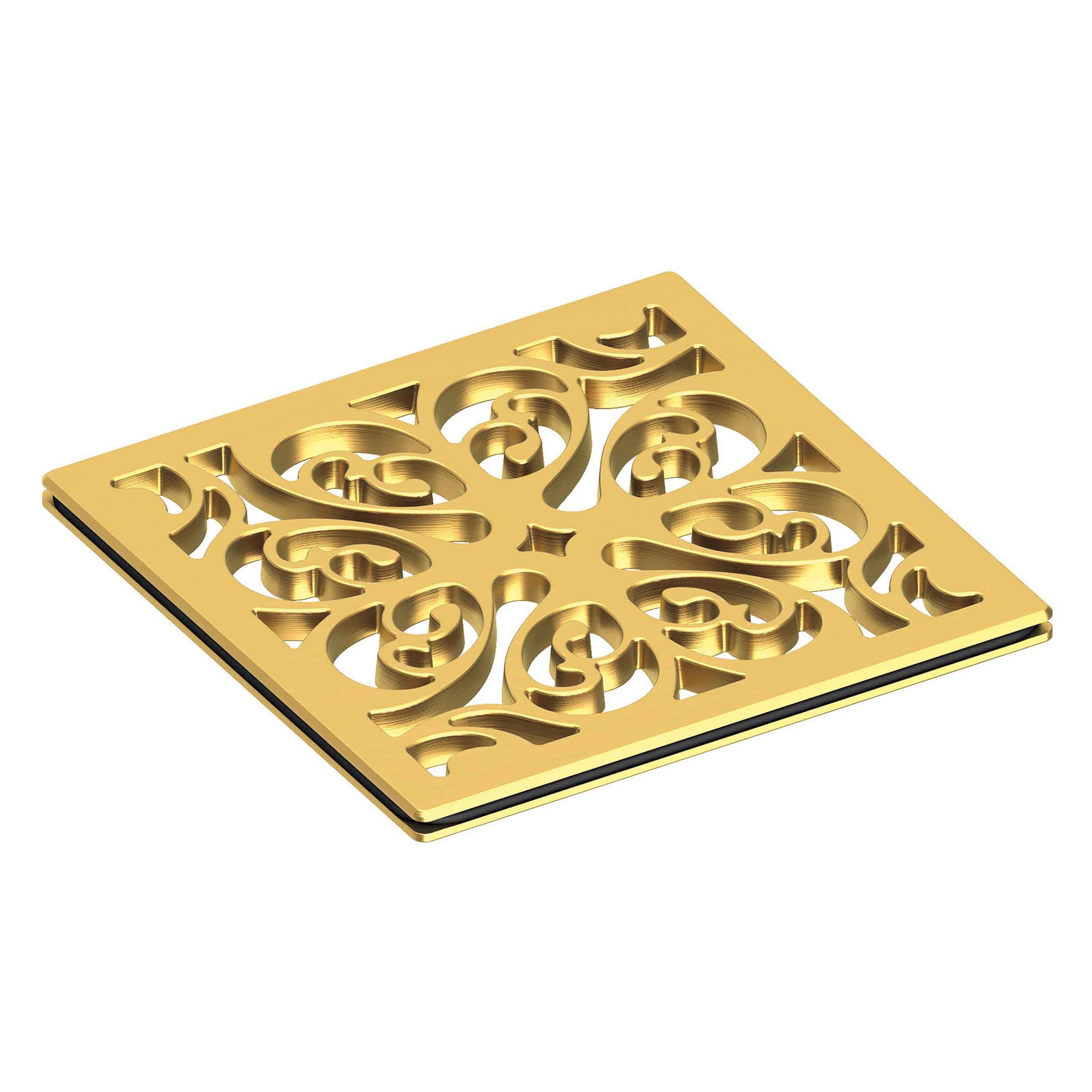 Newport Brass 4 inch Square Floral Design Shower Drain
