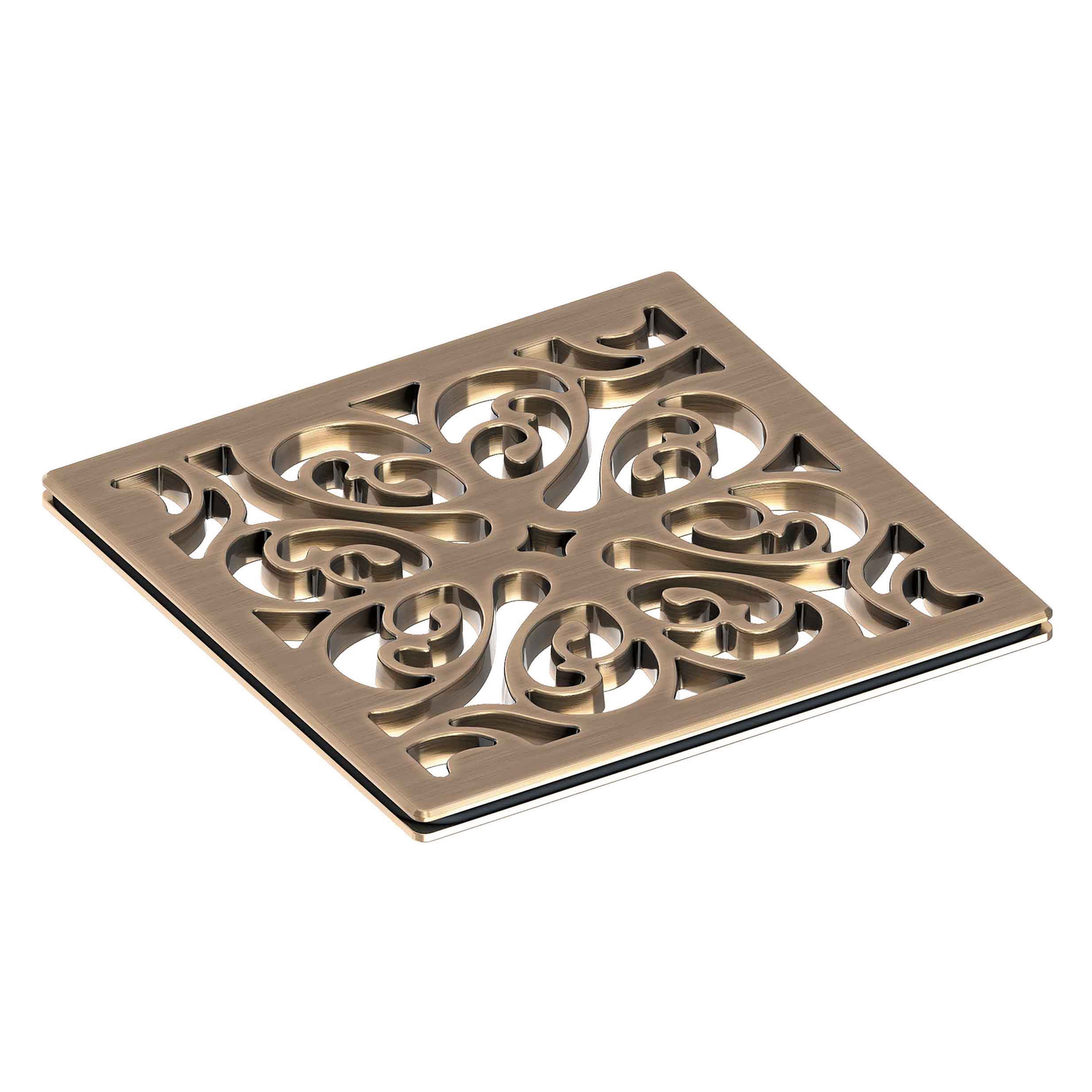 Newport Brass 4 inch Square Floral Design Shower Drain