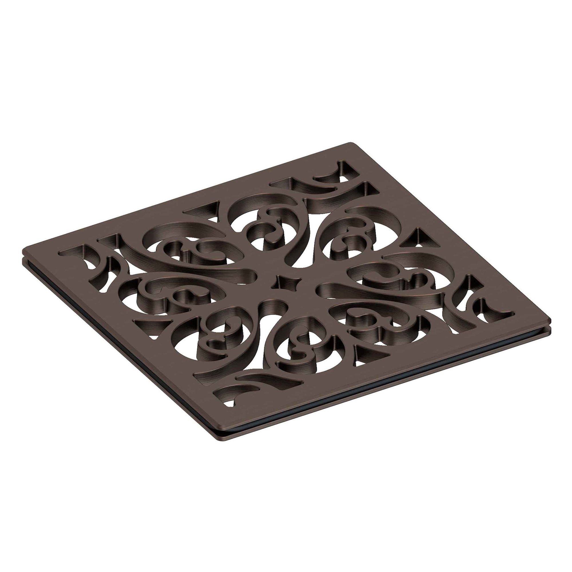 Newport Brass 4 inch Square Floral Design Shower Drain