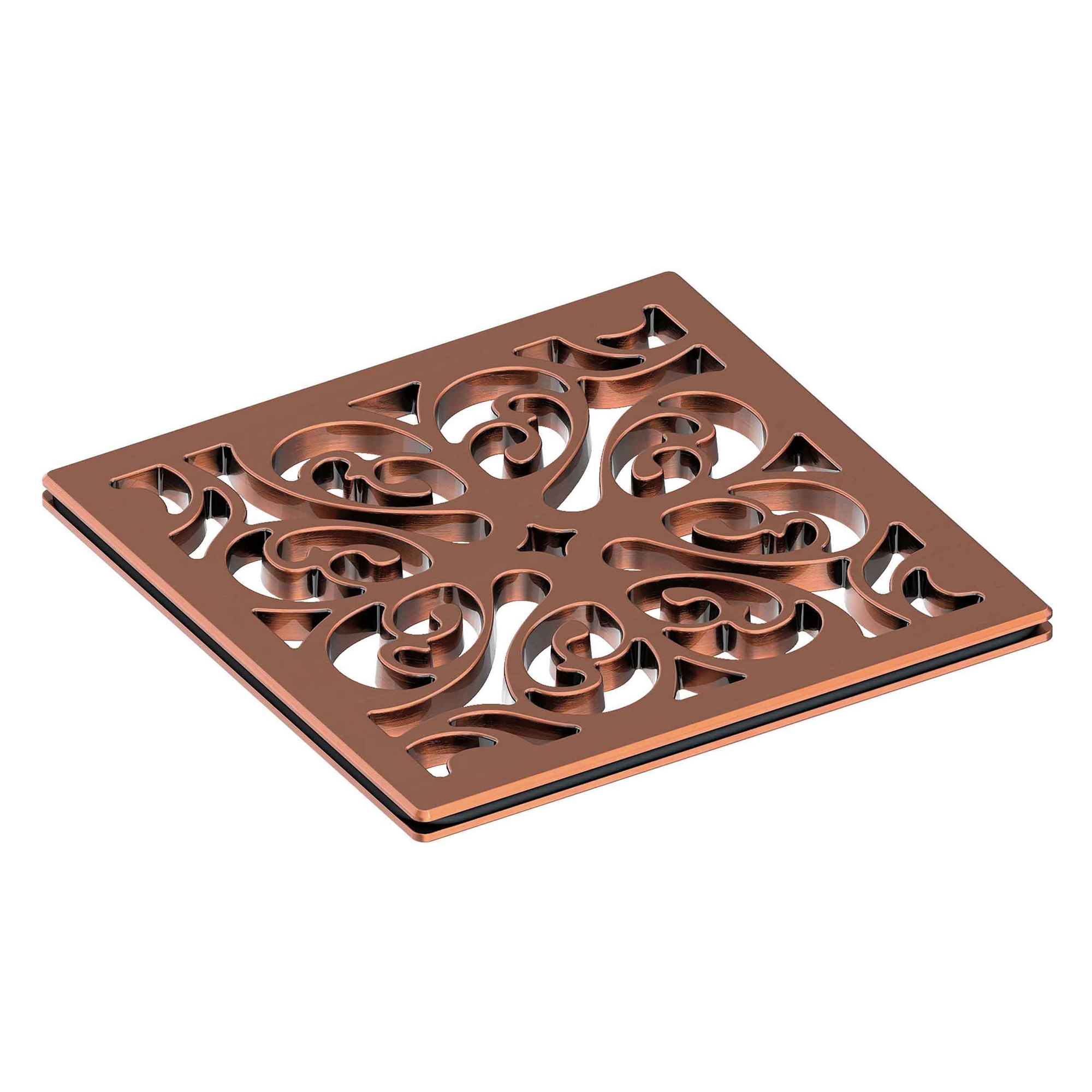 Newport Brass 4 inch Square Floral Design Shower Drain