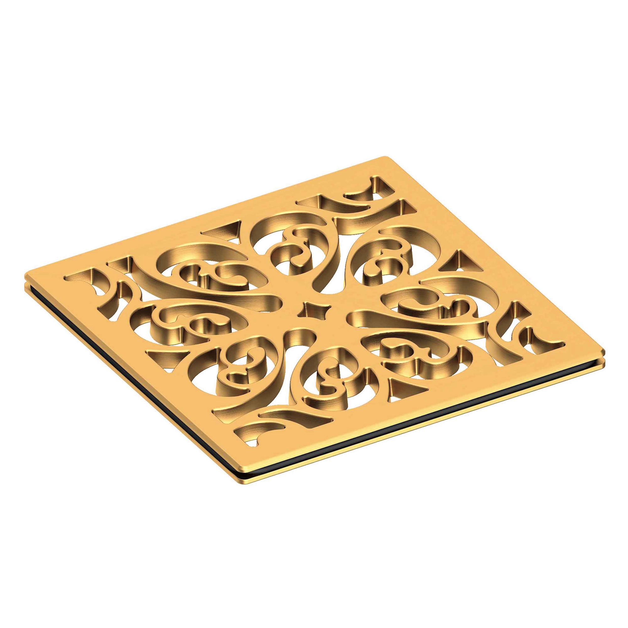 Newport Brass 4 inch Square Floral Design Shower Drain