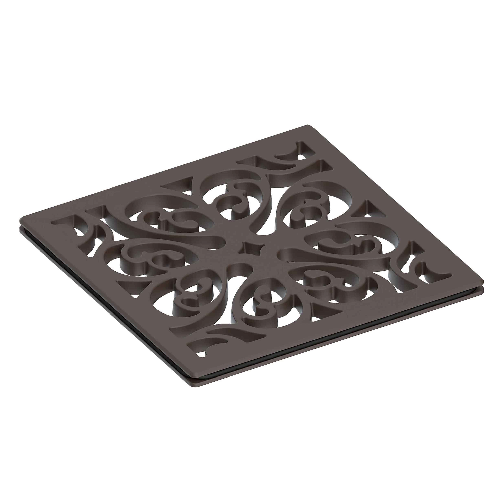 Newport Brass 4 inch Square Floral Design Shower Drain