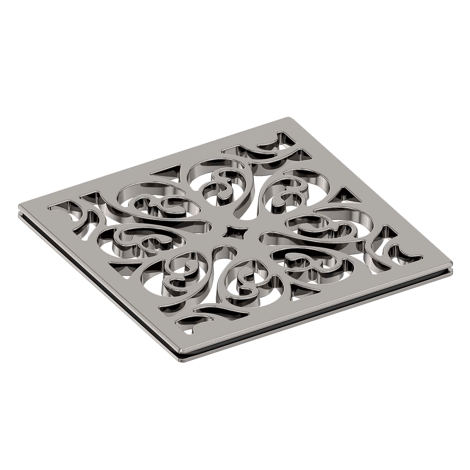 Newport Brass 4 inch Square Floral Design Shower Drain